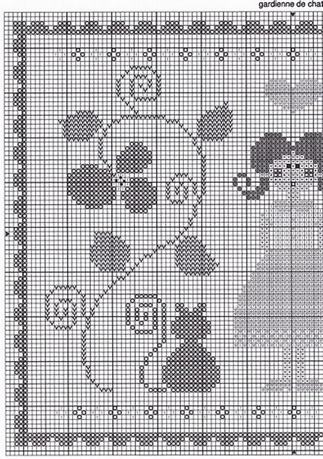 Schema punto croce Quadro fiori bilmba 1