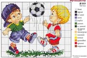 Schema punto croce Bimbi Calcio