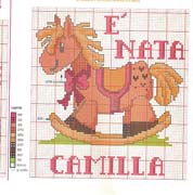 Schema punto croce Cavalluccio-a-dondolo