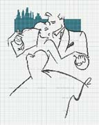 Schema punto croce Coppia Ballo 2