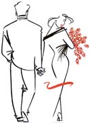 Schema punto croce Coppia Grande 1