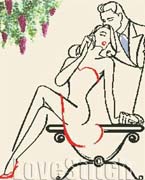 Schema punto croce Coppia Seduta 1