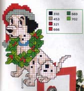 Schema punto croce Dalmatas 9