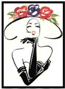 Schema punto croce Donna Cappello 1