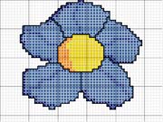 Schema punto croce Fiore Eralda