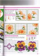 Schema punto croce Fiori Gialli