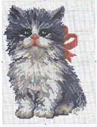 Schema punto croce Gattino Piccolo 2