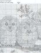 Schema punto croce Gufo2