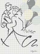 Schema punto croce Innamorati Palloncini