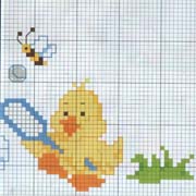 Schema punto croce Lenzuolino 2