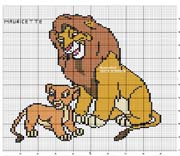 Schema punto croce Leone