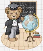 Schema punto croce Orso-maestro