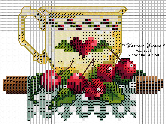 Schema punto croce Tazzina 2