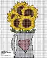 Schema punto croce Girasole