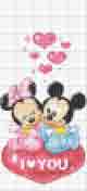 Schema MINNIE E TOPOLINO I LOVE YOU BEBÈ