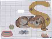 Schema punto croce S Cane