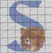 Schema punto croce S Gatto