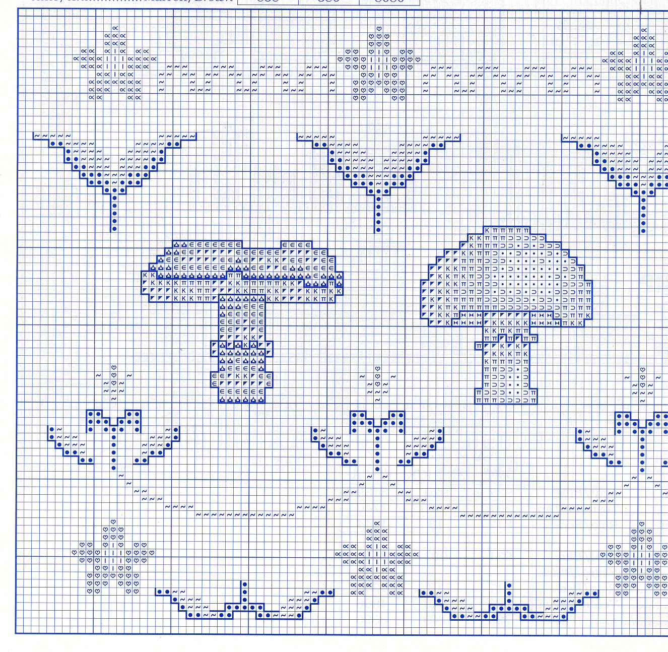 Schema punto croce Funghi 02