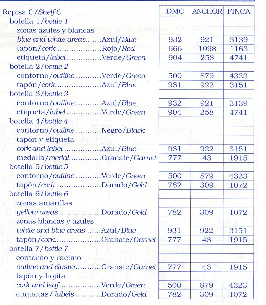 Schema punto croce Liquori 09