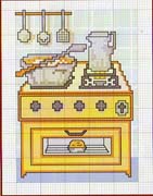 Schema punto croce Gas Forno