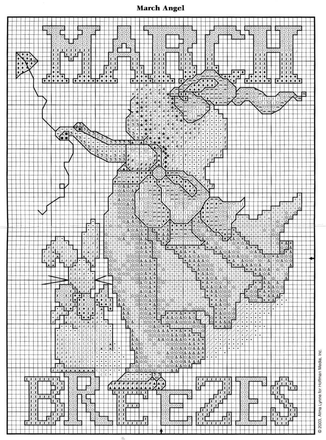 Schema punto croce Angelo Marzo 02