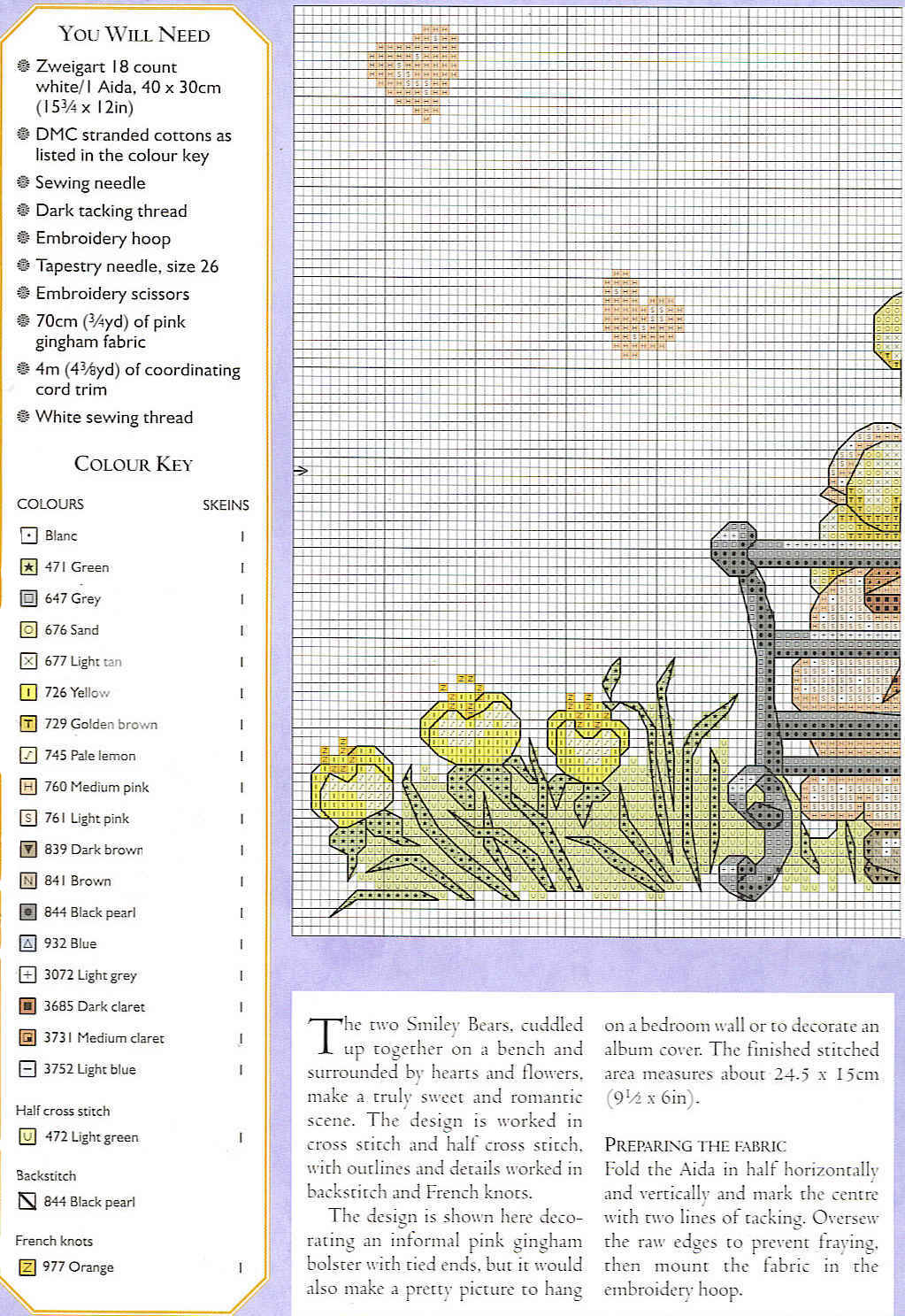 Schema punto croce Caramella Con Orsi 02