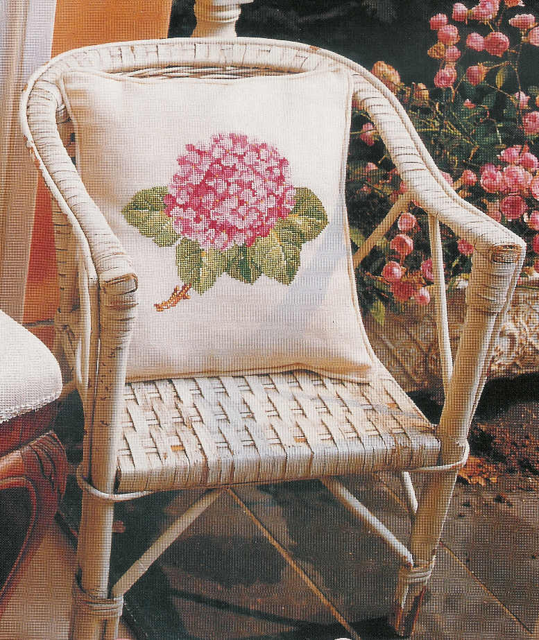 Schema punto croce Cuscino Fiori 29