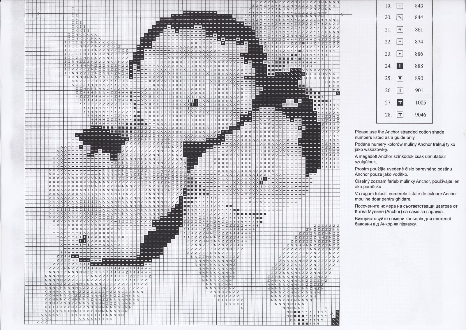 Schema punto croce Cuscino Frutta 19