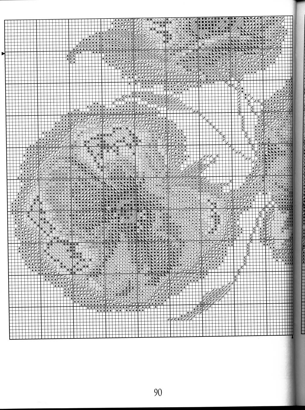 Schema punto croce Cuscino Papevero 13