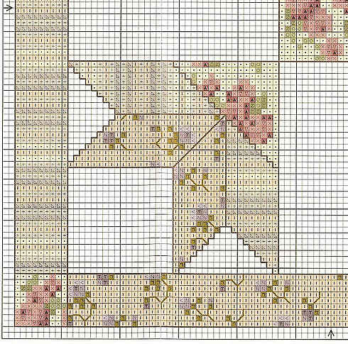 Schema punto croce Cuscino Patch 04