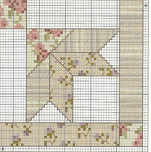 Schema punto croce Cuscino Patch 05