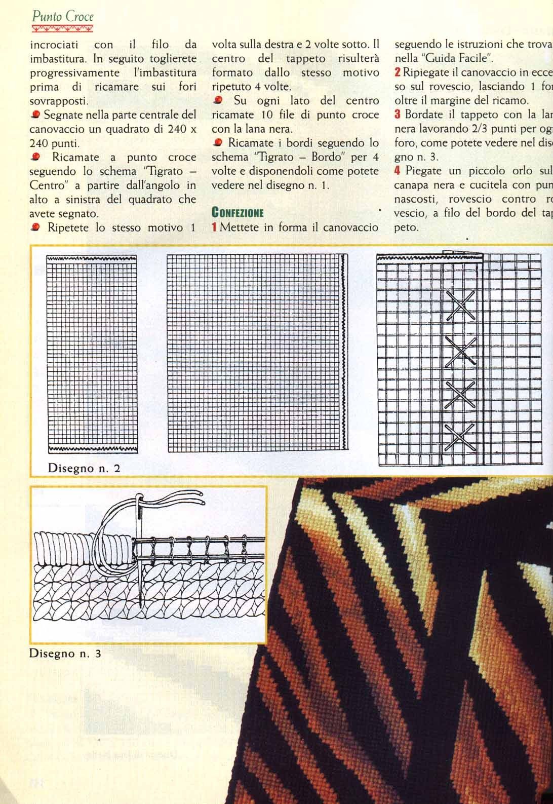 Schema punto croce Cuscino Tigrato 16