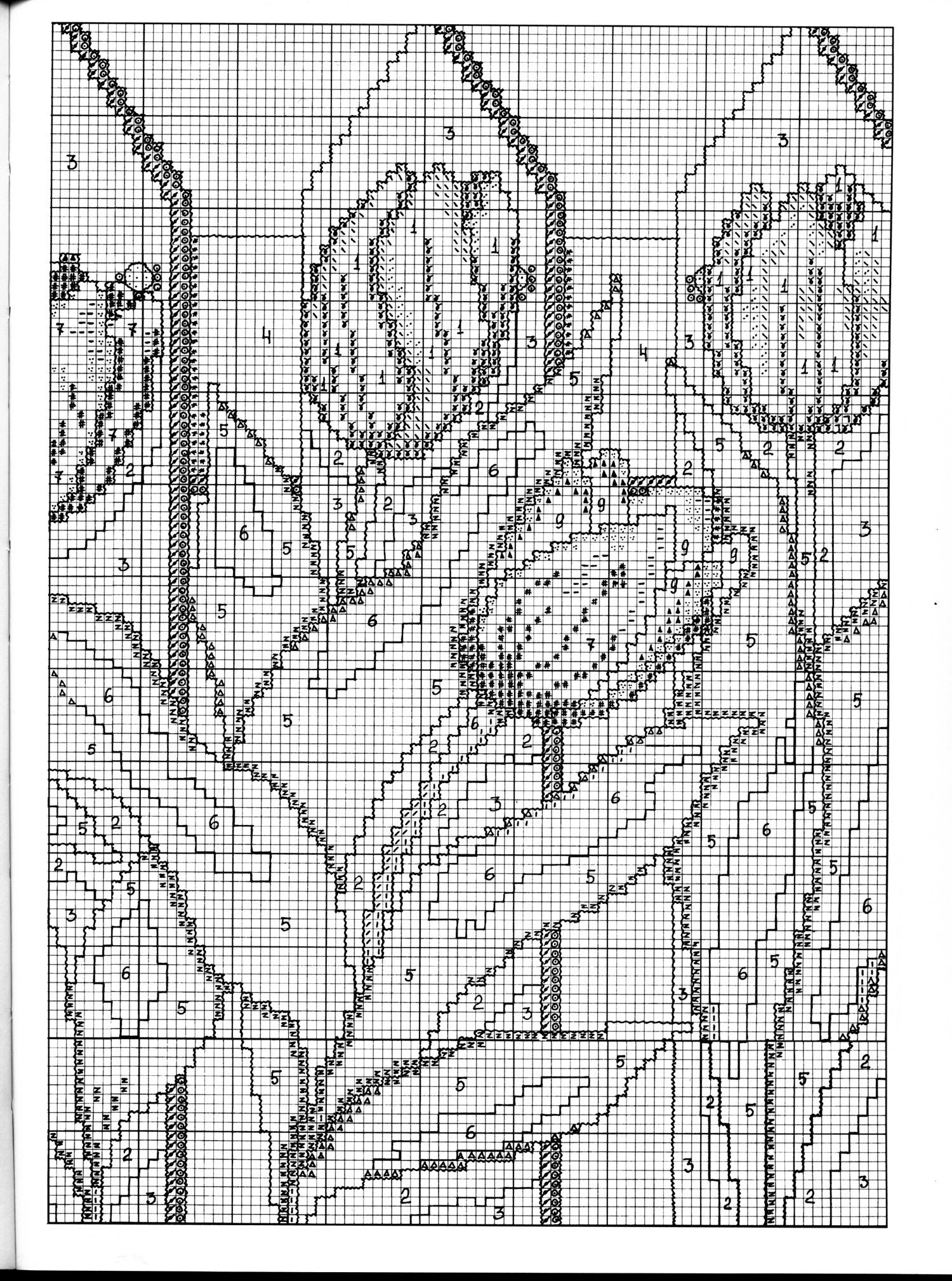 Schema punto croce Papaveri 04