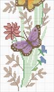 Schema punto croce Cuscino Farfalle 05