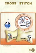 Schema punto croce Cuscino Snoopy 01