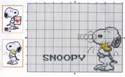 Schema punto croce Cuscino Snoopy 02