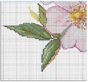 Schema punto croce Fiori Rosa 10