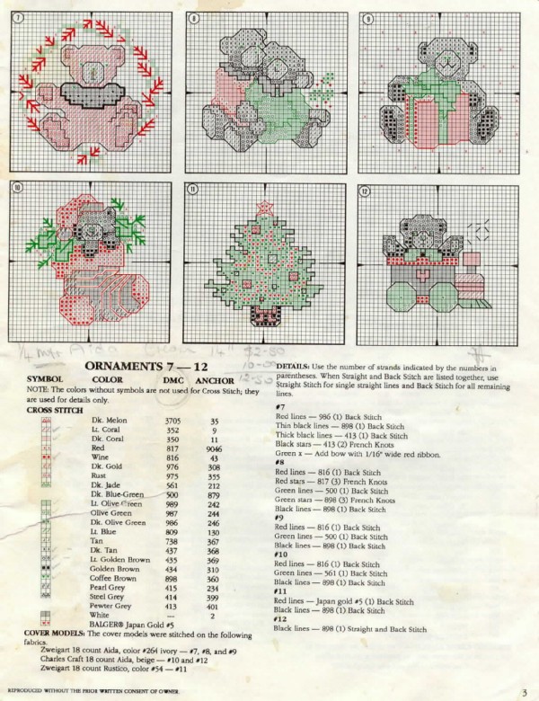 Schema punto croce Decorazione 2c