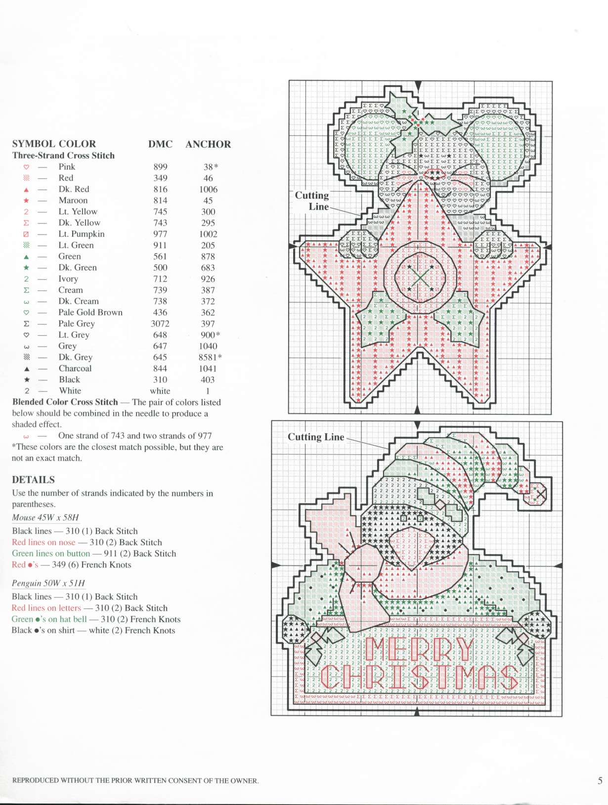 Schema punto croce Decorazione 3e