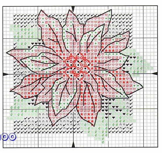 Schema punto croce Ornamenti Natalizi 1k