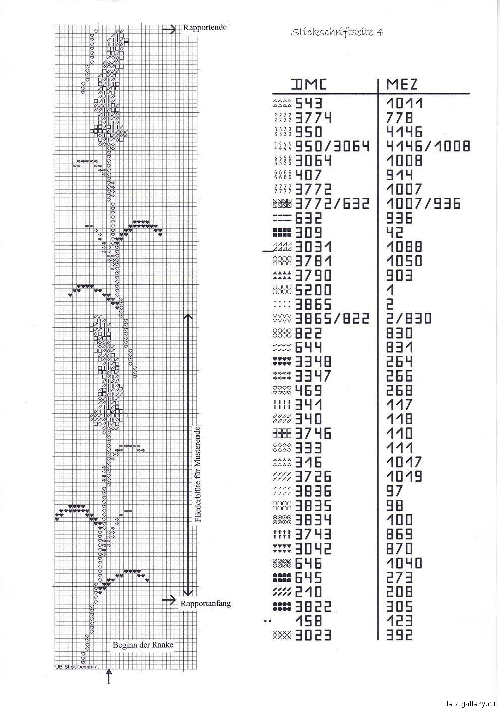 Schema punto croce Flieder2