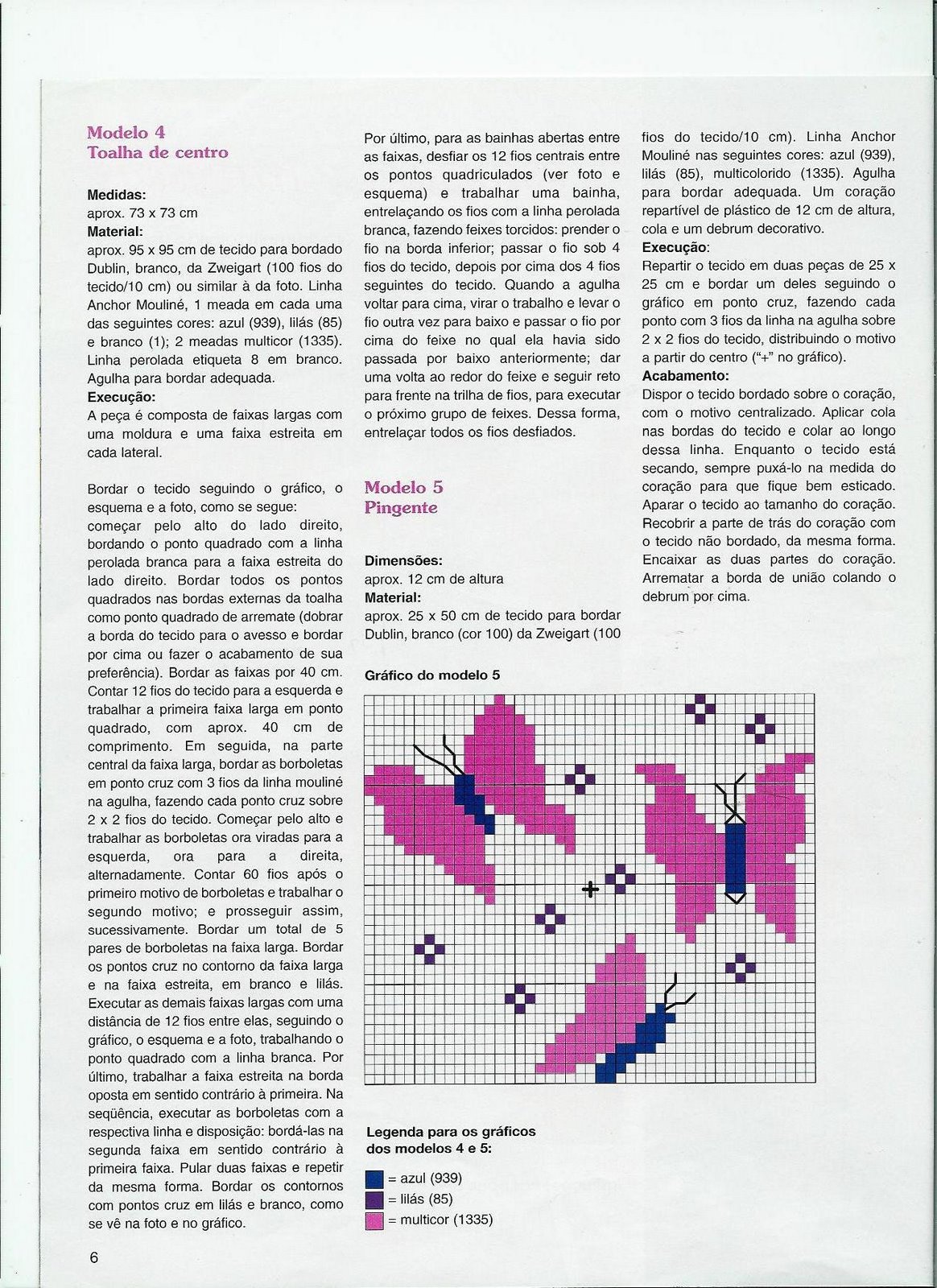 Schema punto croce Farfalle 17