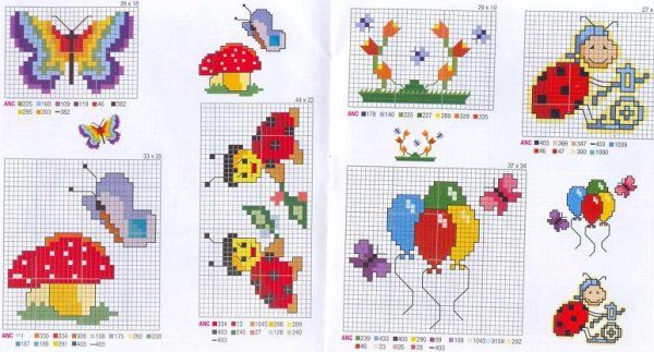 Schema punto croce Farfalle 32