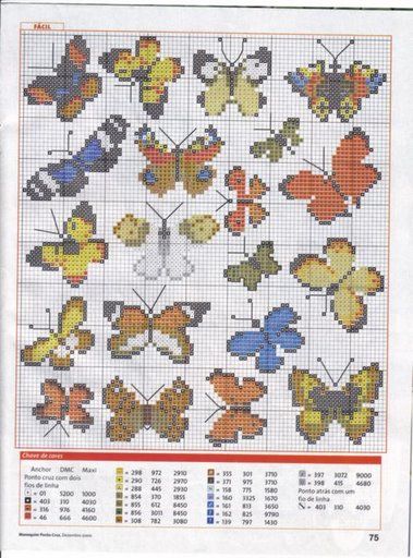 Schema punto croce Farfalle 6