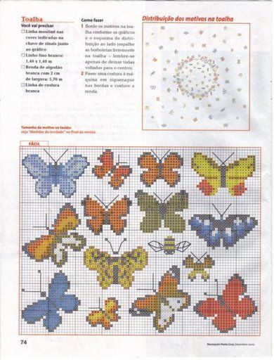 Schema punto croce Farfalle 7