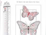 Schema punto croce Tre Farfalle 1b