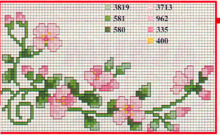 Schema punto croce Fiori Fiori 21