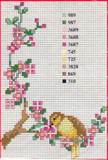 Schema punto croce Fiori Fiori 23