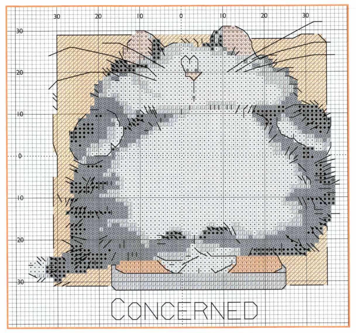 Schema punto croce Gatto Ciccione