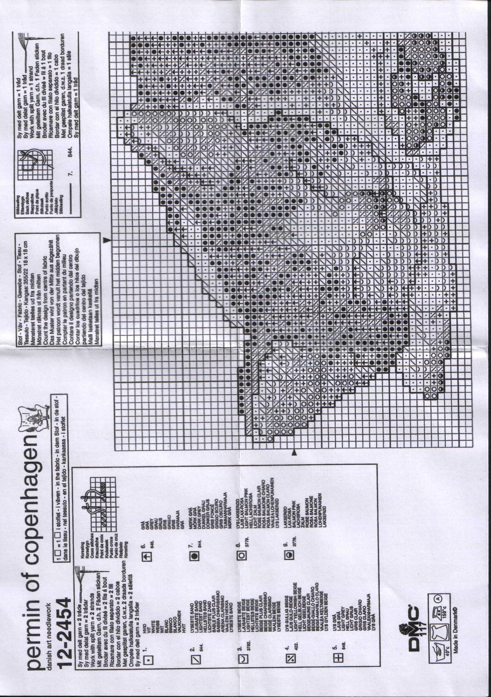 Schema punto croce Gatto Dorme 1b